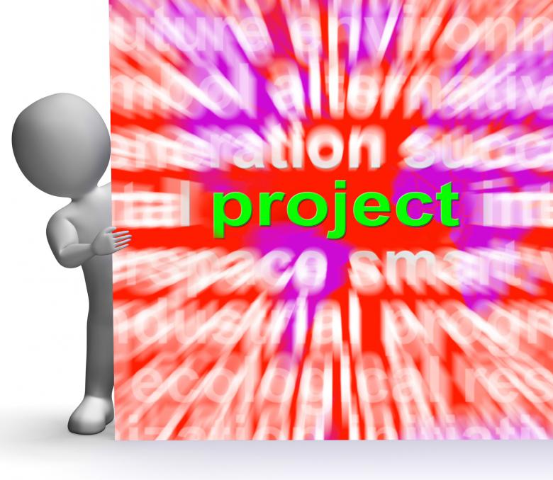 Free stock image of Project Word Cloud Sign Shows Plan Mission Or Task created by Stuart Miles