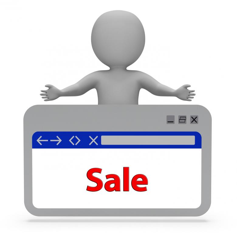 Free stock image of Sale Webpage Indicates Rebate Browsing And Merchandise 3d Rendering created by Stuart Miles