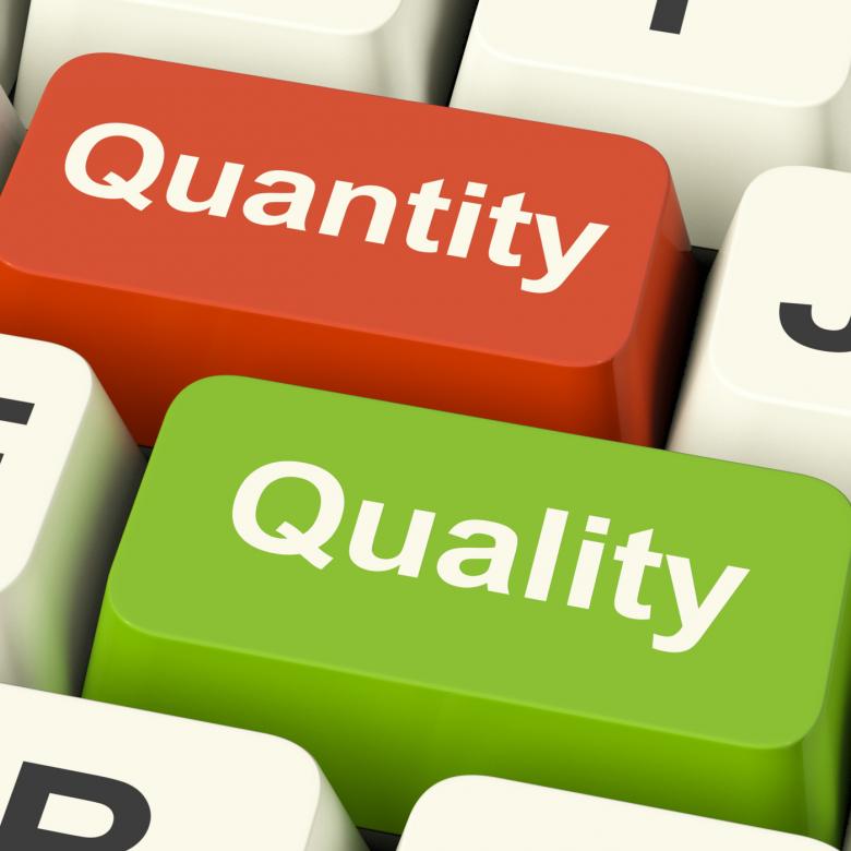 Free stock image of Quality And Quantity Computer Keys Showing Choice Between Excellence O created by Stuart Miles