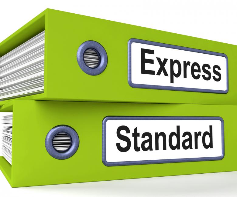 Free stock image of Express Standard Folders Mean Fast Or Regular Delivery created by Stuart Miles