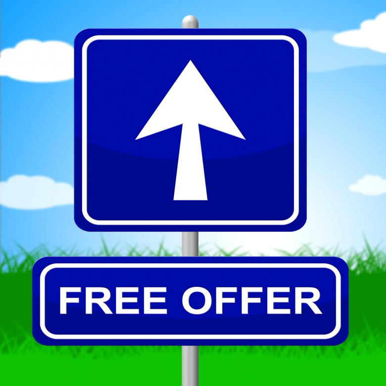Free stock image of Free Offer Sign Represents With Our Compliments And Advertisement created by Stuart Miles