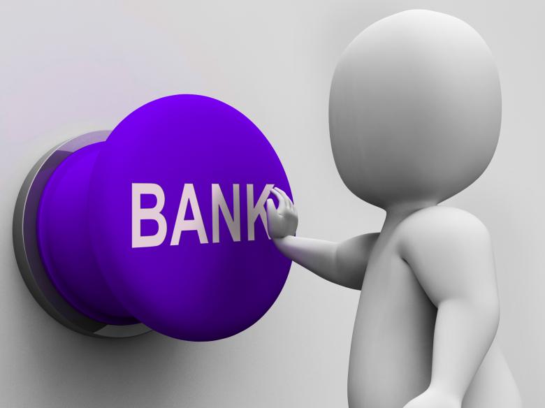 Free stock image of Bank Button Means Transactions Savings And Interest created by Stuart Miles