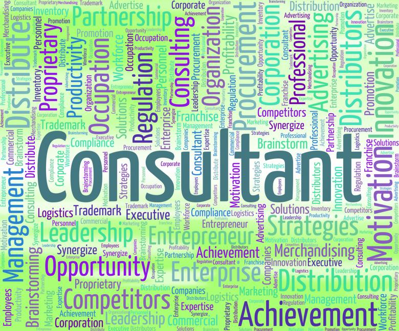 Free stock image of Consultant Word Means Consulting Wordcloud And Authority created by Stuart Miles