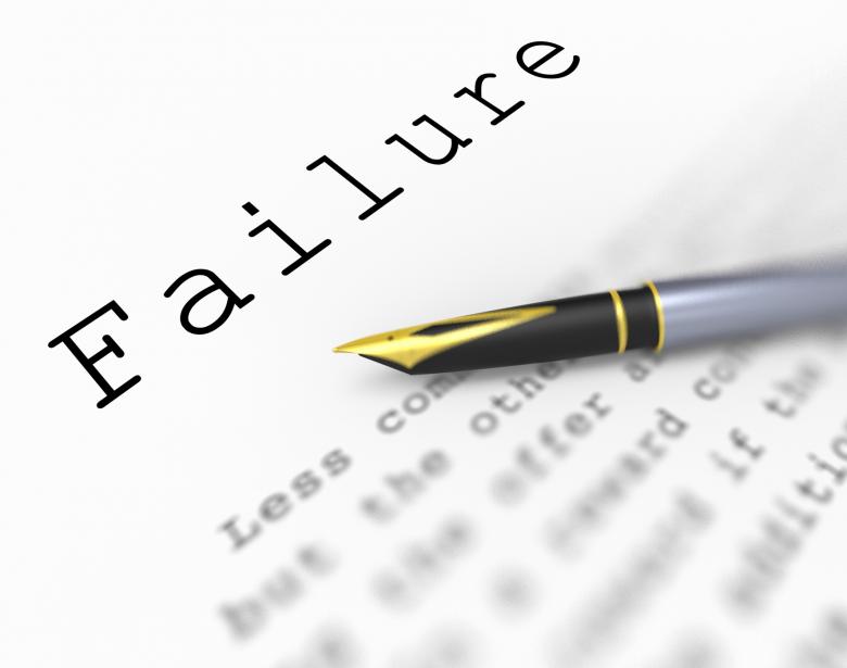 Free stock image of Failure Word Shows Unsuccessful Deficient Or Underachieving created by Stuart Miles