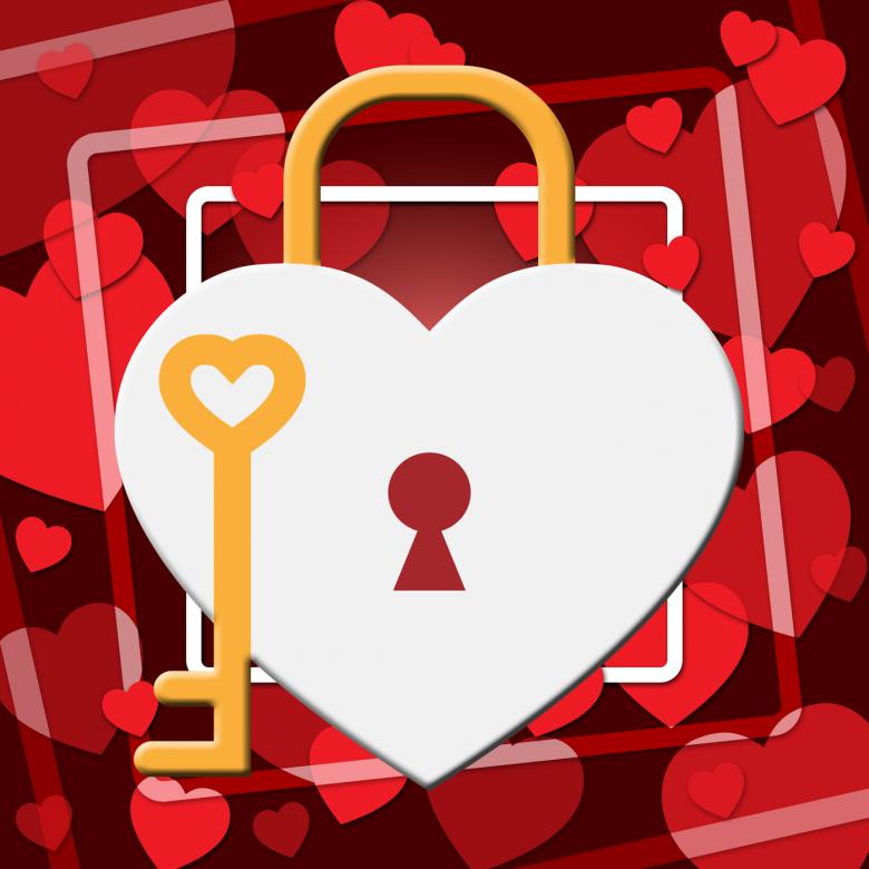Free stock image of Hearts Lock Indicates In Love And Adoration created by Stuart Miles