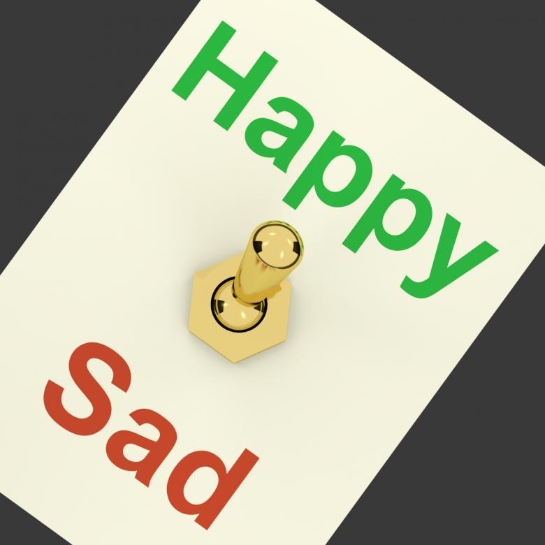 Free stock image of Happy Sad Switch Showing That Happiness Is Important created by Stuart Miles