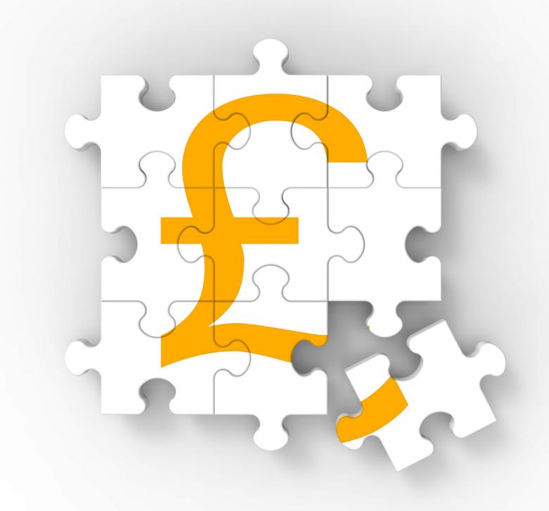 Free stock image of Pound Puzzle Showing Great Britain Banking Status created by Stuart Miles