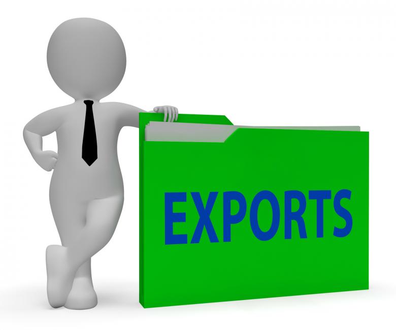 Free stock image of Exports Folder Indicates Sell Abroad 3d Rendering created by Stuart Miles
