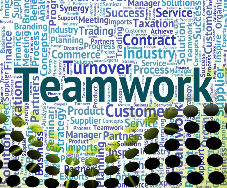 Free stock image of Teamwork Word Shows Organized Networking And Text created by Stuart Miles