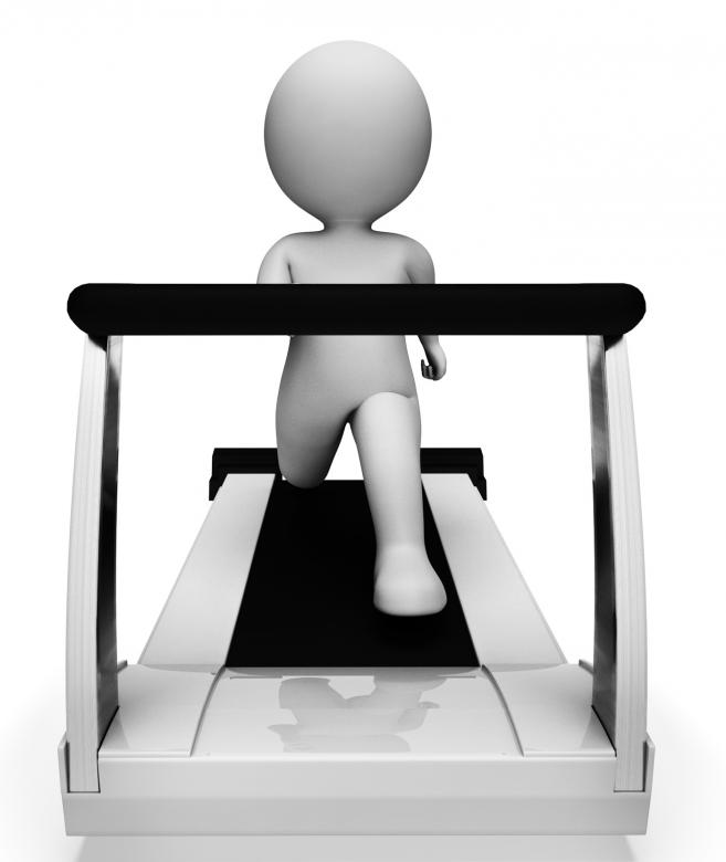 Free stock image of Gym Running Shows Getting Fit And Exercised 3d Rendering created by Stuart Miles