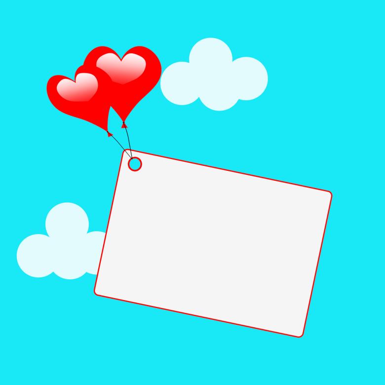 Free stock image of Copyspace Tag Shows Heart Shapes And Card created by Stuart Miles