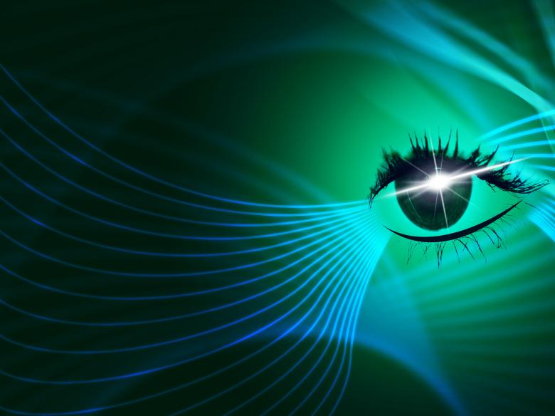 Free stock image of Eye Tech Represents Blazing Look And Iris created by Stuart Miles