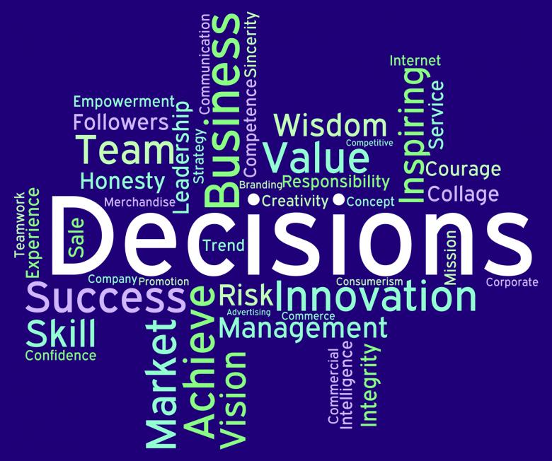 Free stock image of Decision Words Represents Choosing Choices And Wordcloud created by Stuart Miles