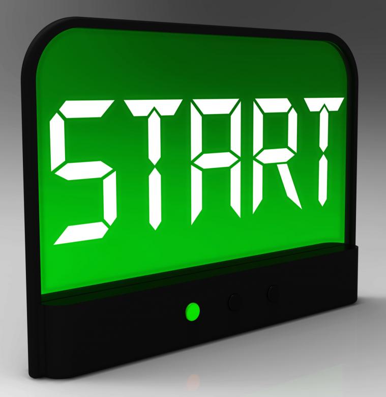 Free stock image of Start Button On Clock Shows Beginning Or Activating created by Stuart Miles