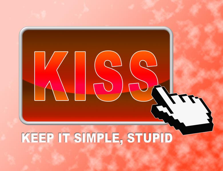 Free stock image of Kiss Button Means Keep It Simple And Control created by Stuart Miles