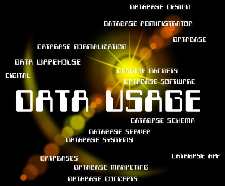 Free stock image of Data Usage Means Consumption Word And Words created by Stuart Miles