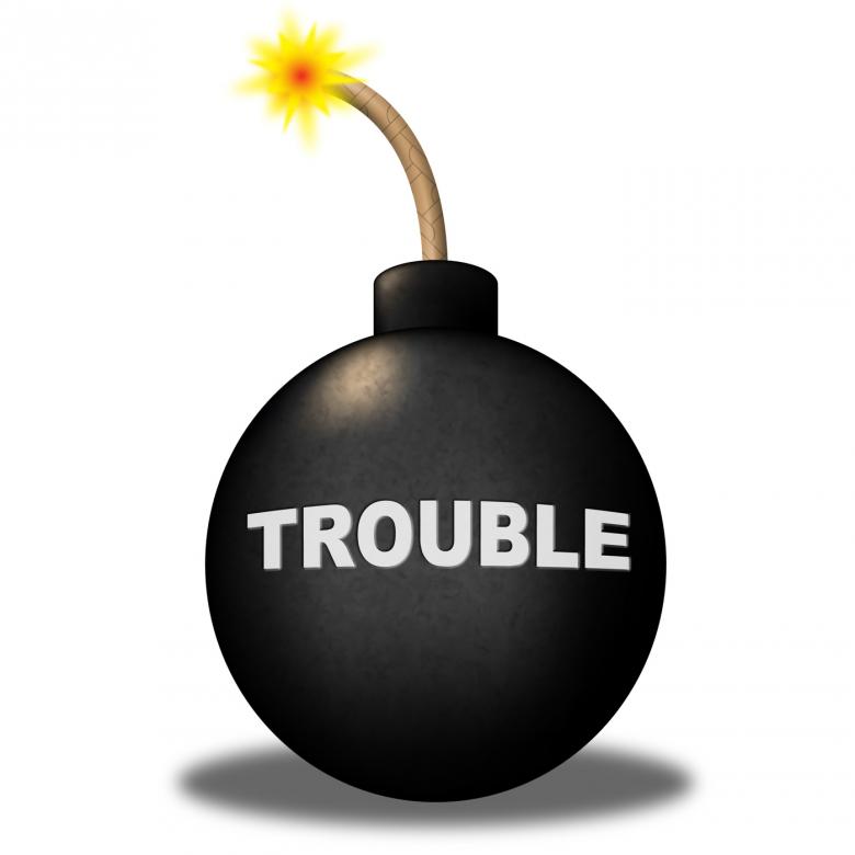 Free stock image of Trouble Alert Means Stumbling Block And Advisory created by Stuart Miles