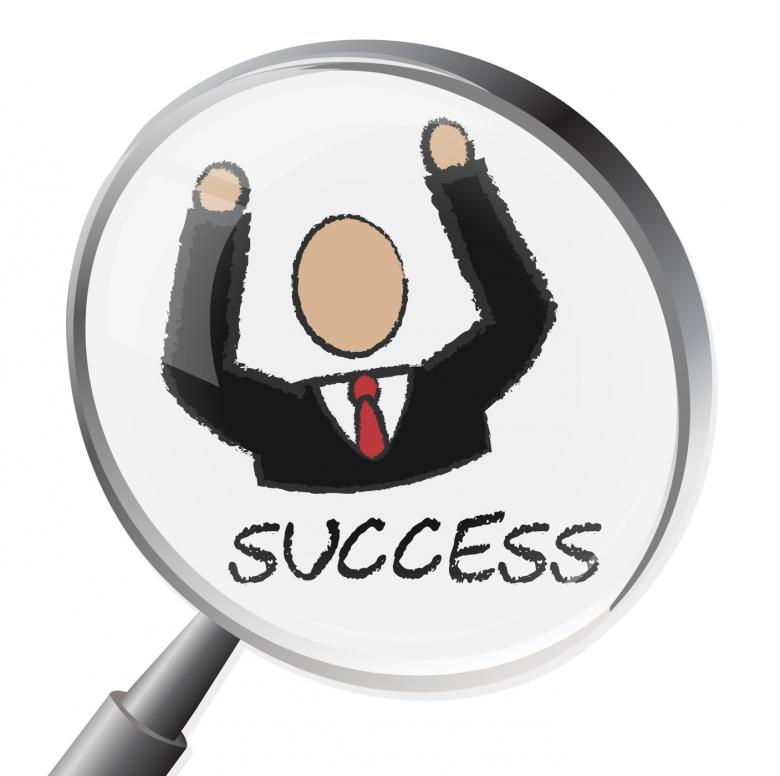 Free stock image of Success Magnifier Indicates Triumph Succeed And Winning created by Stuart Miles