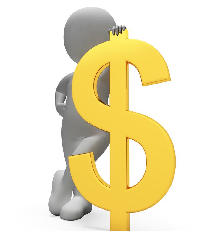 Free stock image of Character Dollars Indicates United States And Bank 3d Rendering created by Stuart Miles