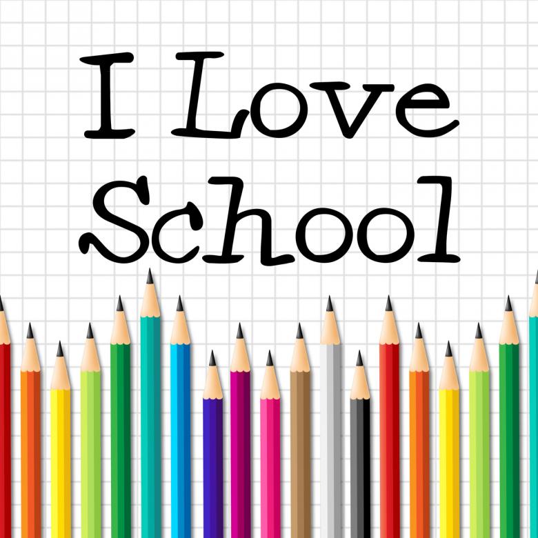 Free stock image of I Love School Represents Education Training And Kid created by Stuart Miles