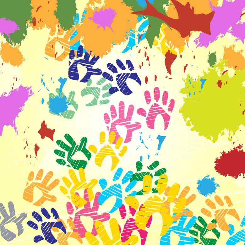 Free stock image of Splash Handprints Indicates Colorful Blobs And Human created by Stuart Miles