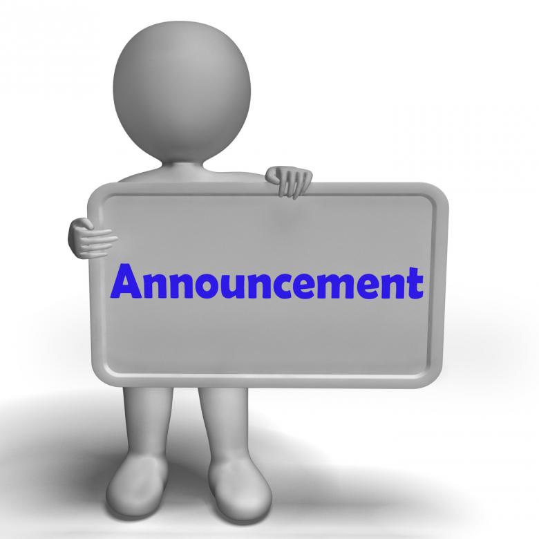Free stock image of Announcement Sign Shows Message Notice Or Report created by Stuart Miles