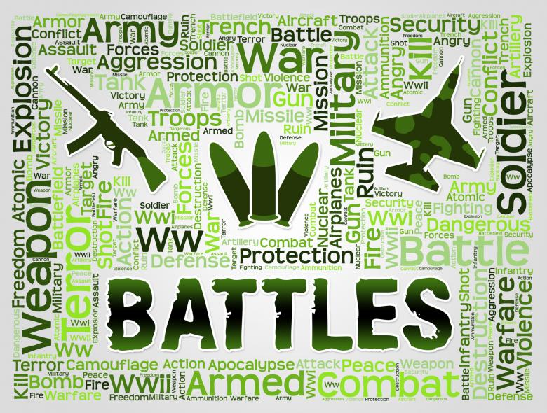 Free stock image of Battles Words Represents Military Action And Affray created by Stuart Miles