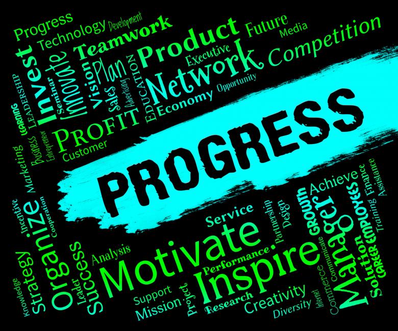 Free stock image of Progress Words Means Advancement Development And Progressing created by Stuart Miles