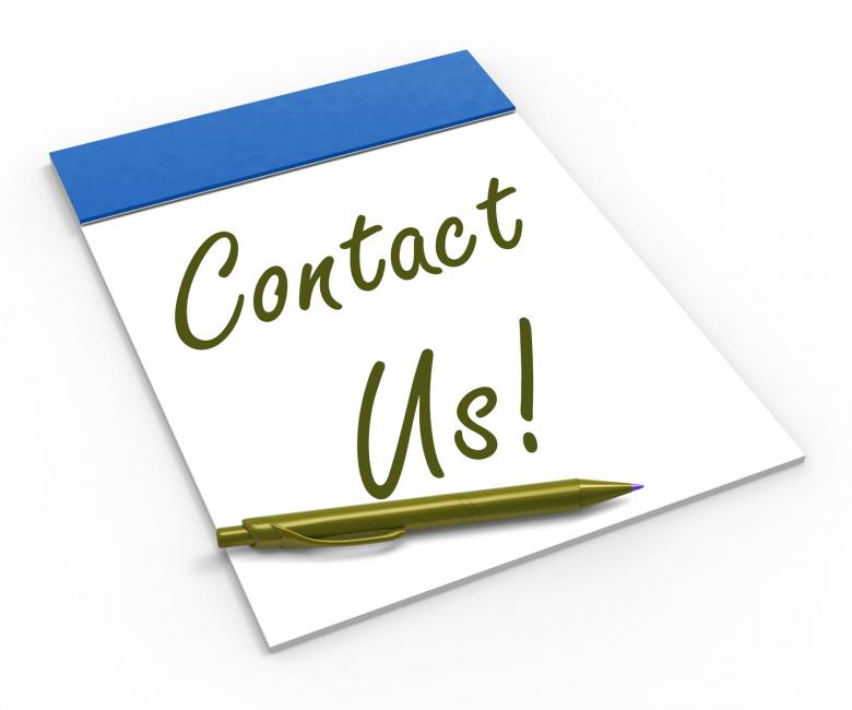 Free stock image of Contact Us! Notebook Means Customer Service And Support created by Stuart Miles