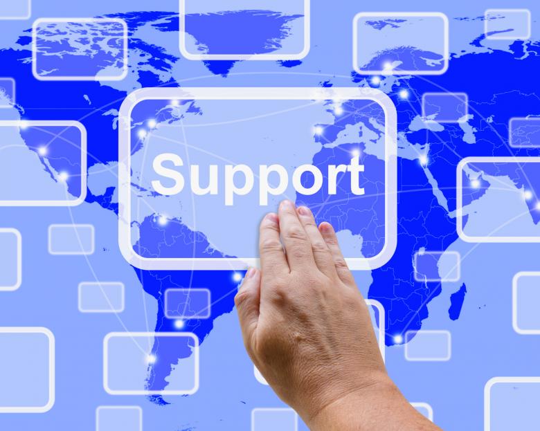 Free stock image of Support Button On Map Showing Help And Assistance created by Stuart Miles