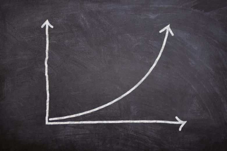 Free stock image of Compound Interest - A Rising Financial Curve on Blackboard created by Jack Moreh