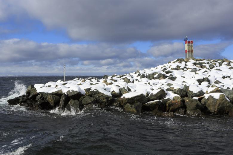 Free stock image of Breakwater in winter created by Geoffrey Whiteway