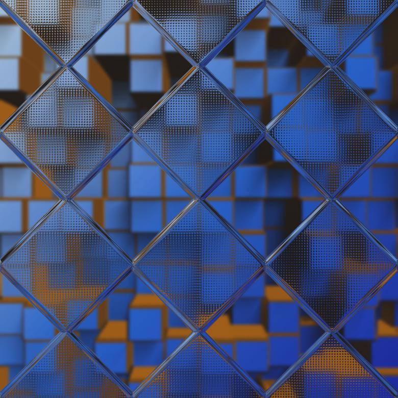 Free stock image of Blue 3D Hex Background created by bykst