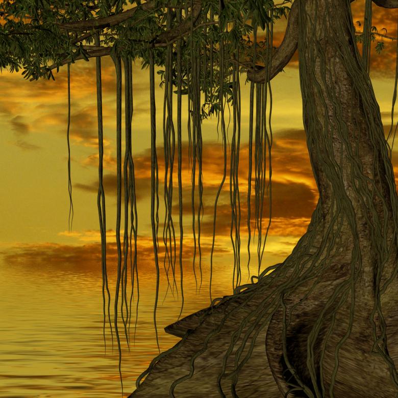 Free stock image of 3D Tree and Landscape created by bykst