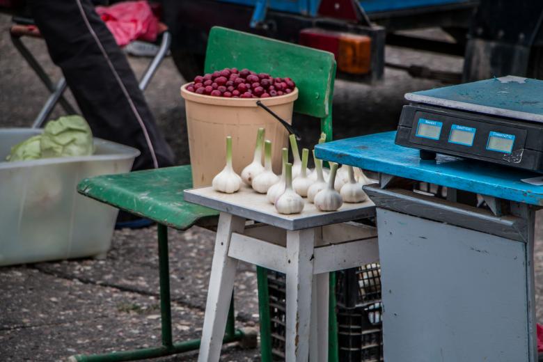 Free stock image of Garlic stand created by Janis Urtans