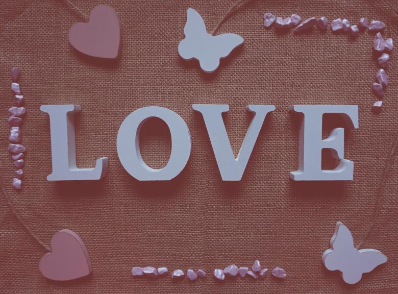 Free stock image of Love on Sackcloth Texture created by Pixabay