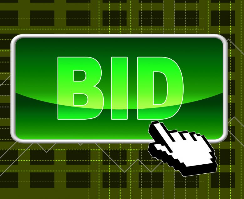 Free stock image of Bid Button Represents World Wide Web And Auction created by Stuart Miles