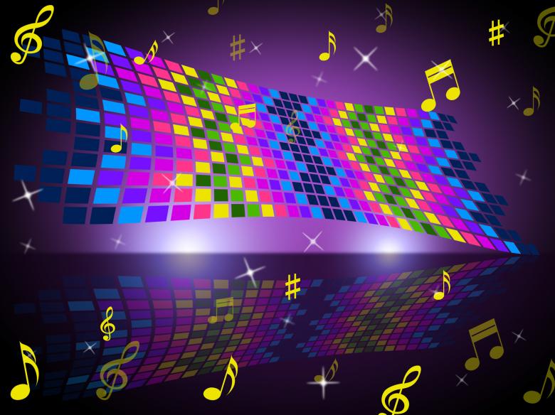 Free stock image of Color Notes Shows Treble Clef And Artistic created by Stuart Miles