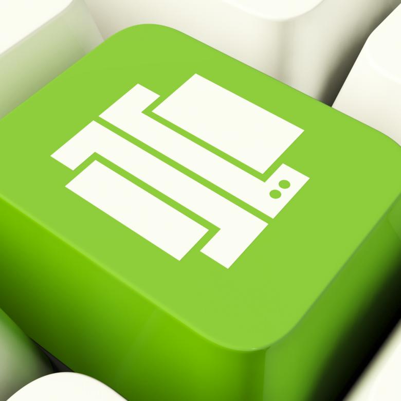 Free stock image of Print Computer Key In Green Showing Access To A Hard Copy created by Stuart Miles