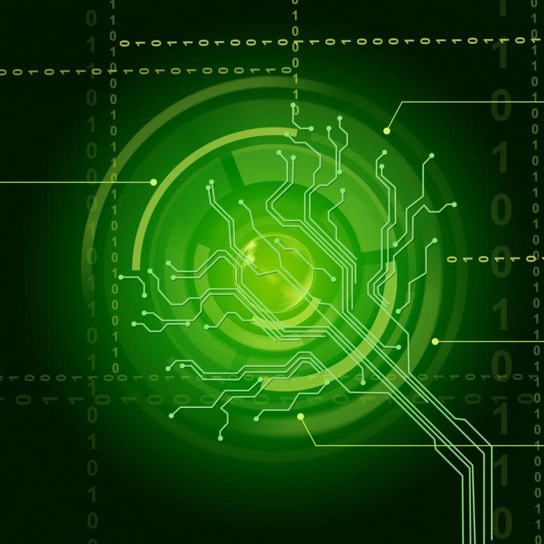 Free stock image of Electronic Sensor Background Shows Illuminated Eye Sensor Or Circuit created by Stuart Miles