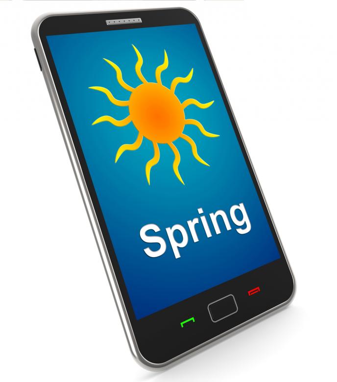 Free stock image of Spring On Mobile Means Springtime Season created by Stuart Miles