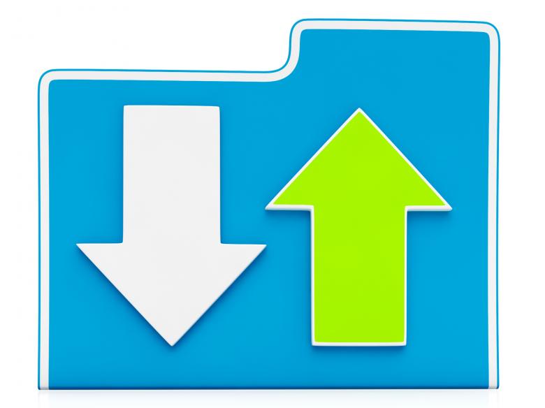Free stock image of Downloading and Uploading Files Icon created by Stuart Miles