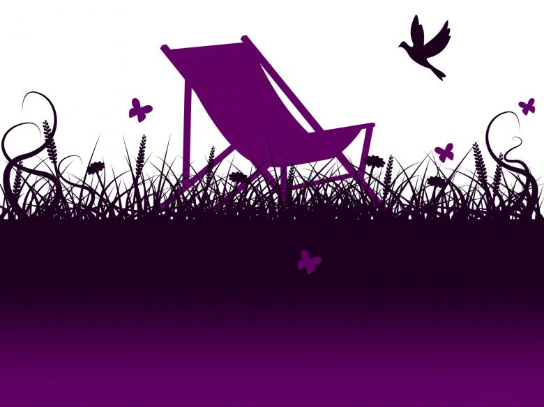 Free stock image of Deck Chair Shows Flower Garden And Environment created by Stuart Miles