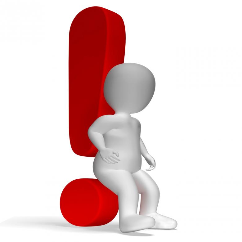 Free stock image of Exclamation Mark Showing Attention Risk And Danger created by Stuart Miles