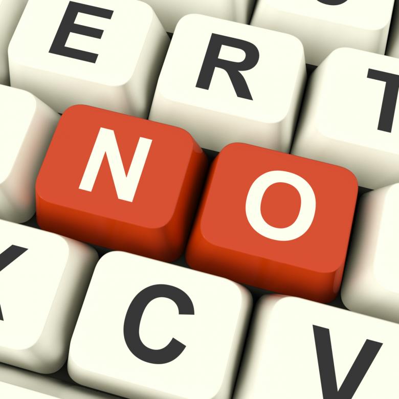 Free stock image of No Computer Keys Showing Denial Panic And Negativity created by Stuart Miles
