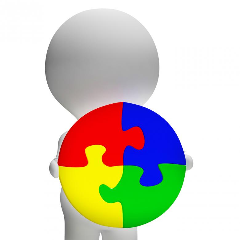 Free stock image of Jigsaw Solution And 3d Character Showing Solution Or Wholeness created by Stuart Miles