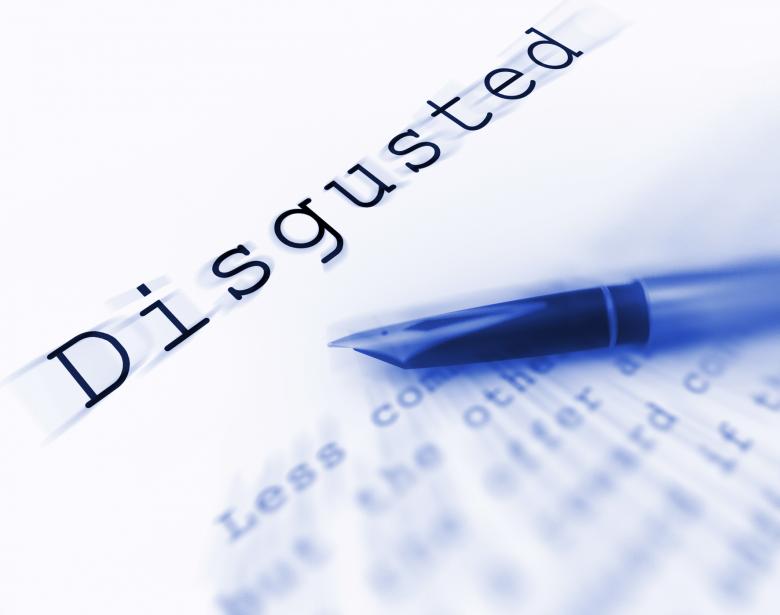 Free stock image of Disgusted Word Displays Appalled Sickened Or Outraged created by Stuart Miles