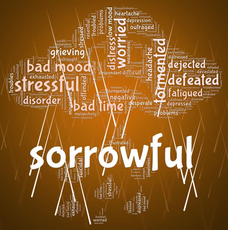 Free stock image of Sorrowful Word Represents Grief Stricken And Dejected created by Stuart Miles