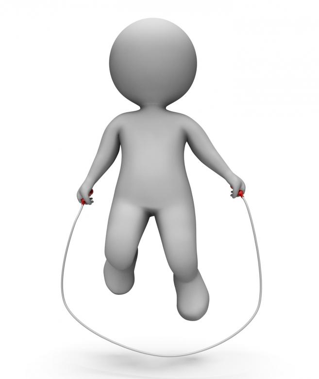 Free stock image of Skipping Characters Shows Jumping Rope And Exercise 3d Rendering created by Stuart Miles