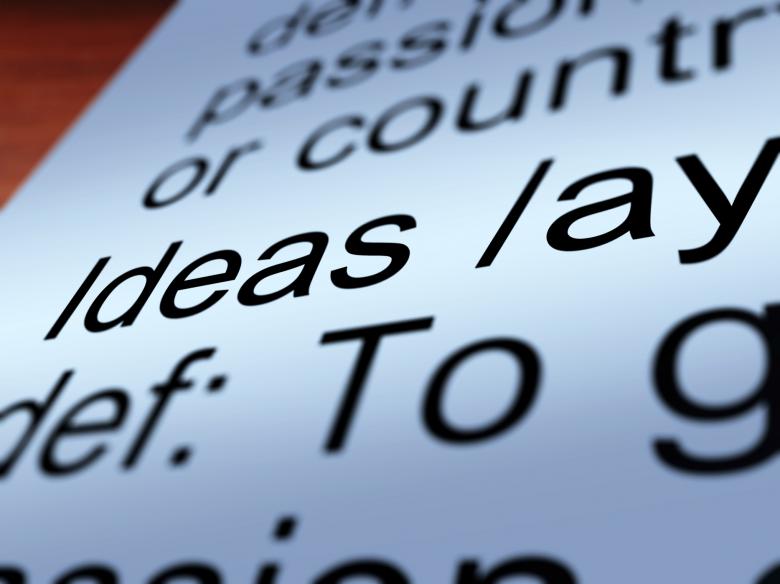 Free stock image of Ideas Definition Closeup Showing Creative Thoughts created by Stuart Miles
